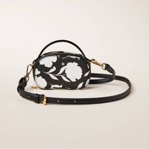 Kate Spade x Target Black and White Rose Crossbody Bag